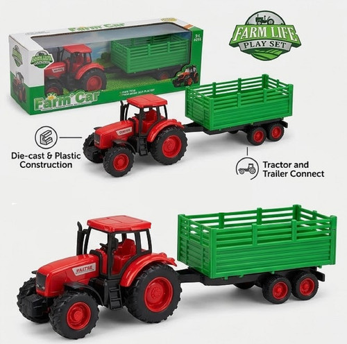 Farm tractor with - tractor, toy