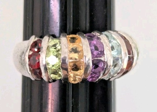 Vtg rainbow garnet citrine - rainbow,