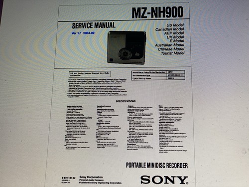 Sony nh900 service manual - sony,