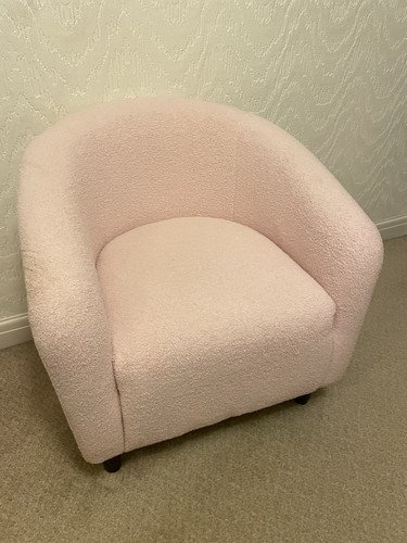 Pink upholstered armchair - upholstered,