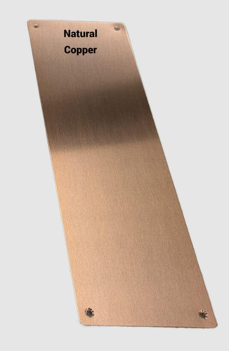 Copper door finger push plate - copper,