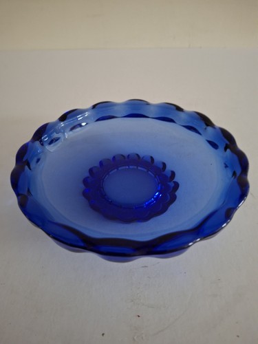 Cobalt blue glass footed - cobalt,