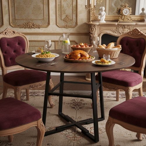 Round dining table 120cm - round,