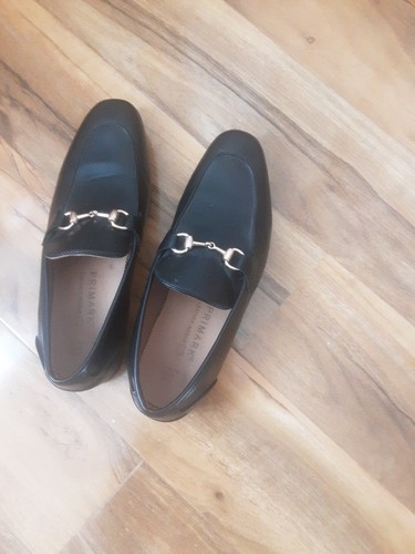 Black leather shoes size8 mens - black,