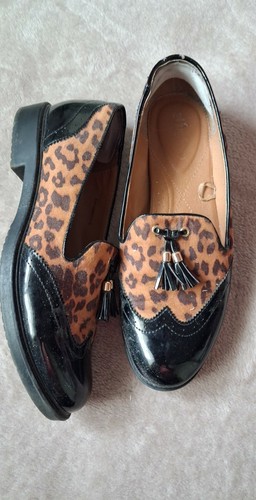 Leopard print slip shoes - slip, on