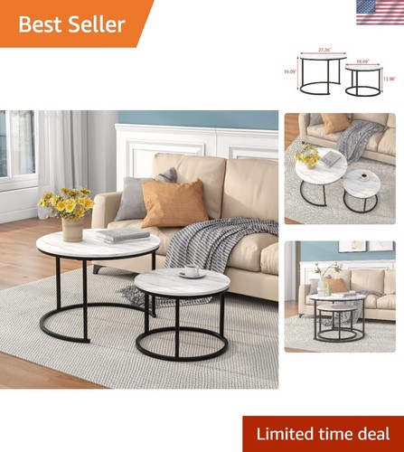 Round coffee table nesting - coffee, table,nesting