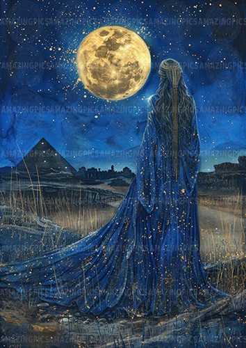 Nut night sky goddess print - nut,