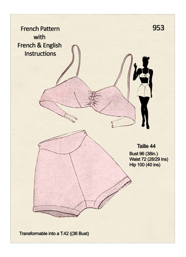 1940s bra and french - ,