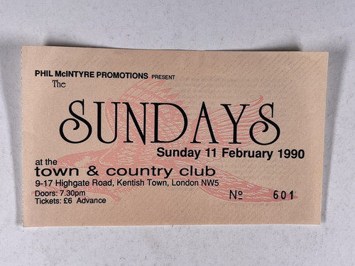Sundays concert ticket town - sundays,