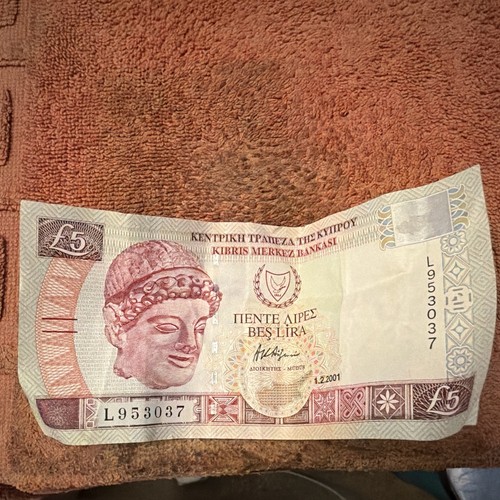 Cyprus banknote 2001 - £5,