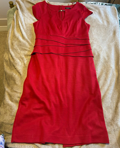 Roman red shift dress - 14, knee