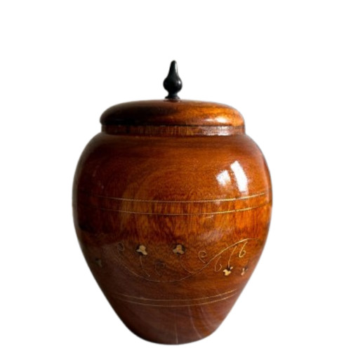 Wooden candy jar - candy, carved