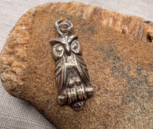 Vintage silver detailed - silver, owl