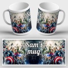 MARVEL PERSONALISED Mug Ceramic or Unbreakable Avengers Super Heroes