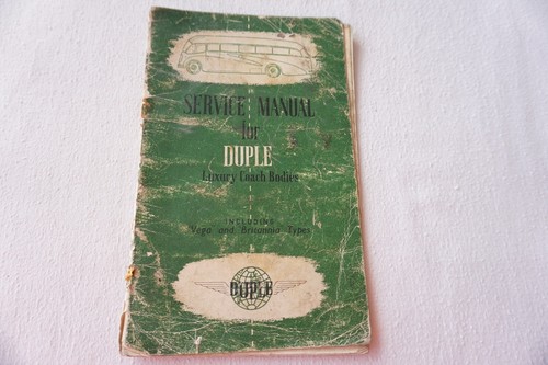 Duple service manual - manual, bus