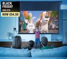 Excelvan 100inch Motorised Projector Screen Wall Mounted or Tripod