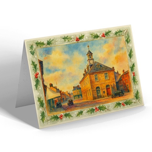 Christmas card the town - card,