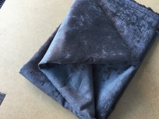 96 cm Designer guild by meter fabric Remnant velvety weave dark grey