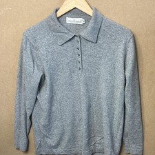 100% Cashmere Grey Long Sleeve