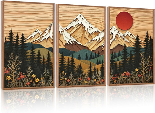Vintage mountain canvas - canvas, wall