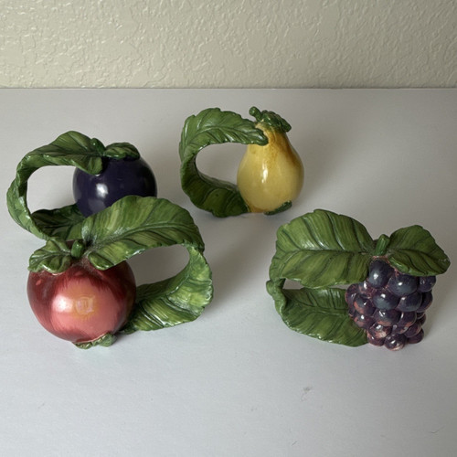Set wood fruit pattern - of,