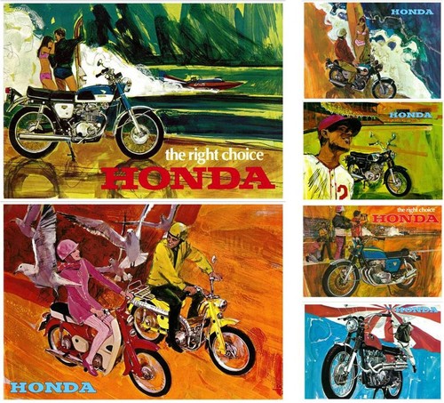 Honda posters cb750 cb450 - honda,