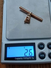 9ct Gold T Bar Pendant 2.6g
