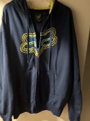 Fox racing heavy zip hoodie - racing,