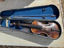 ANTIQUE VIOLIN AND BOW IN CASE