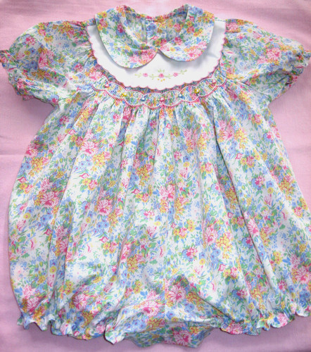 Smocked ditsy floral romper - ditsy,