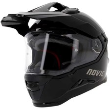 Novic Xterra Motorbike Motorcycle Helmet Adventure Touring Gloss Black