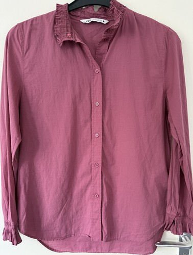 Zara blouse pink ruffle - zara,