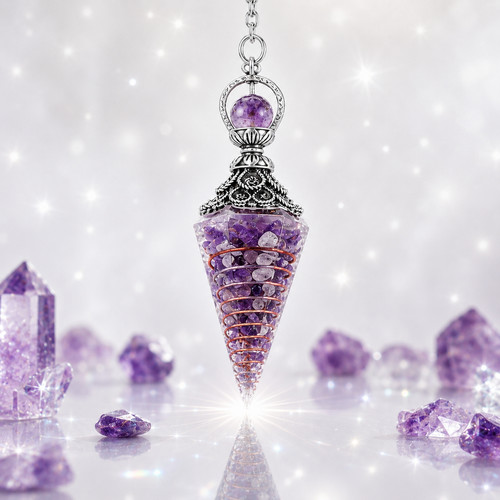 Amethyst copper dowsing - amethyst,