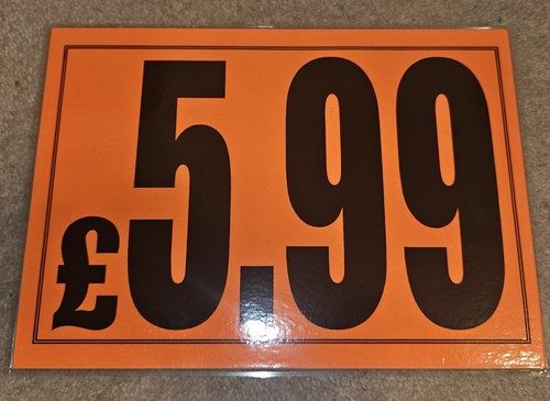 Market stall display sign card - stall,