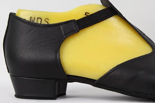 Black leather greek sandal - black,