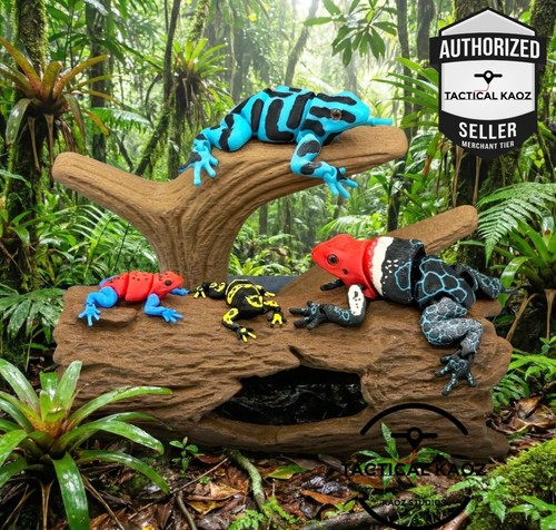 Articulated poison dart frog - articulated,