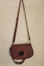 Women's David Jones Small Purple Leather Shoulder Bag - CG C05