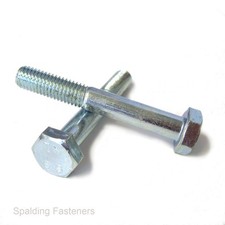 M10 10mm PART THREADED HEX BOLTS DIN931 10.9 GRADE HIGH TENSILE STEEL ZINC