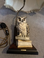 CAPODIMONTE - Giuseppe Armani - Owl Table Lamp - ( Florence ) made Italy 