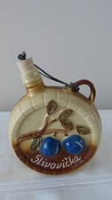 Czech Pottery Brandy Jug-Plum