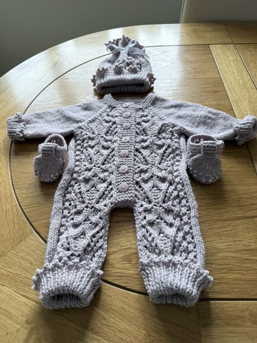 Hand knitted baby - knitted, romper