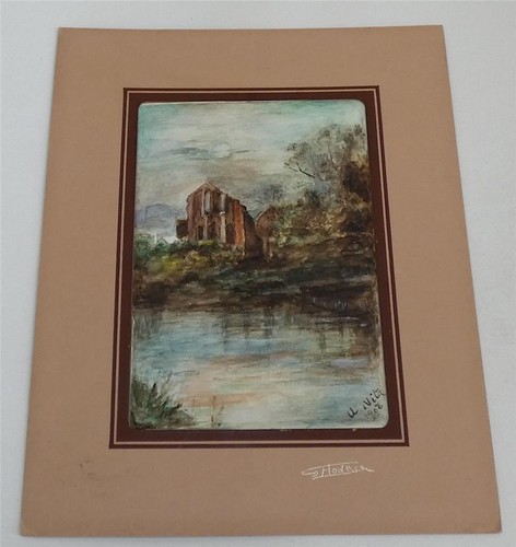 Antique watercolour painting - antique,