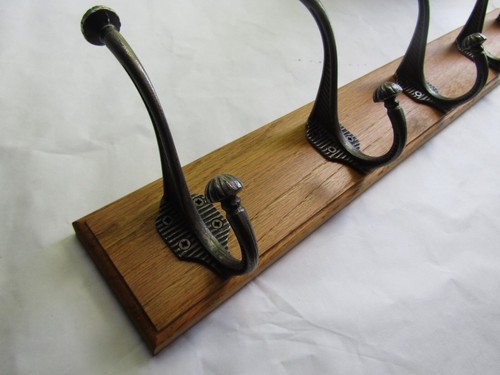 Rustic oak coat hook - rustic,