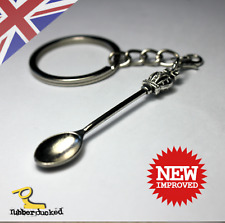 🇬🇧 Mini Key Spoon - Detachable Charm - Little Tiny Crown Spoon Keyring Thing 