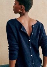 Sezane Cardigan Jumper Navy