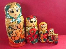 20cm Hand Painted Russian Doll Matryoshka Babushka Traditional 5 Piece