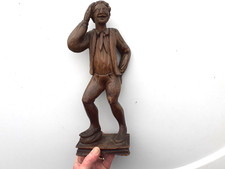 An Antique Carved Wooden Folk Art Figure of a Man c1890/1900