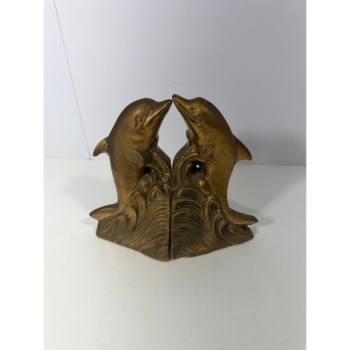 Vintage solid brass dolphin - vintage,