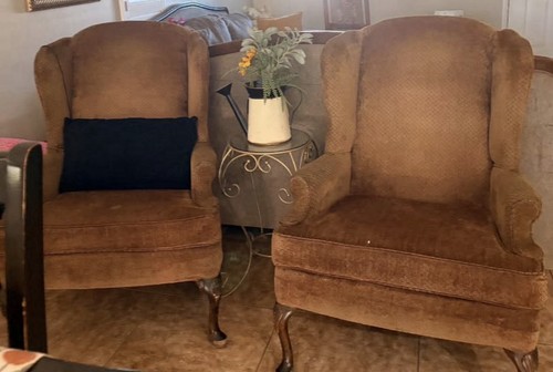 Set brown upholstered - set, of