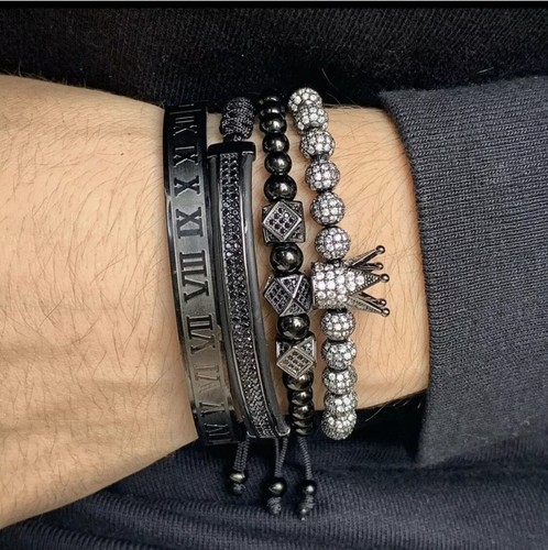 Luxury crown bracelet black - crown,